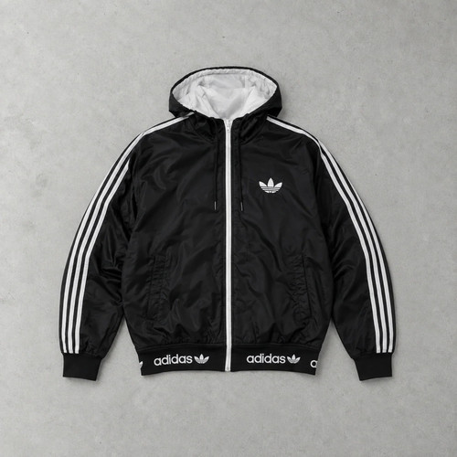 Adidas jacket black white - adidas, /