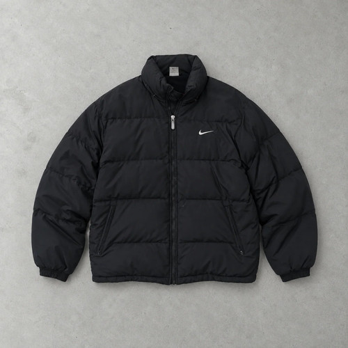 Y2k nike puffer jacket black - y2k,