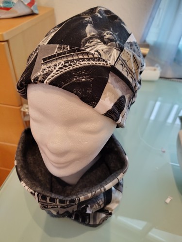 Mütze mit schlupfschal - mit, (